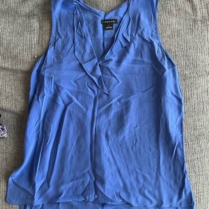 Trouve Blue Vneck Blouse